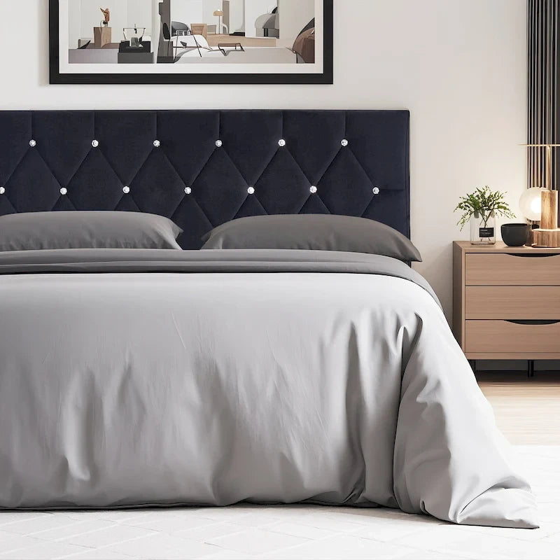 Upholstered Headboard, Diamond Tufted Adjustable Headboard from 39.8  to 49.8 , Queen Headboard/ King Headboard