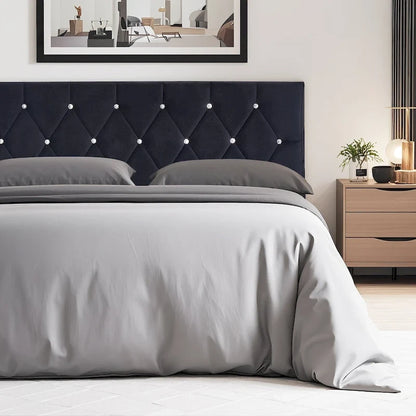Upholstered Headboard, Diamond Tufted Adjustable Headboard from 39.8  to 49.8 , Queen Headboard/ King Headboard