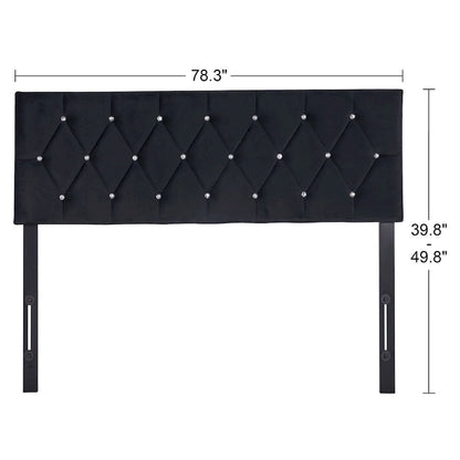 Upholstered Headboard, Diamond Tufted Adjustable Headboard from 39.8  to 49.8 , Queen Headboard/ King Headboard