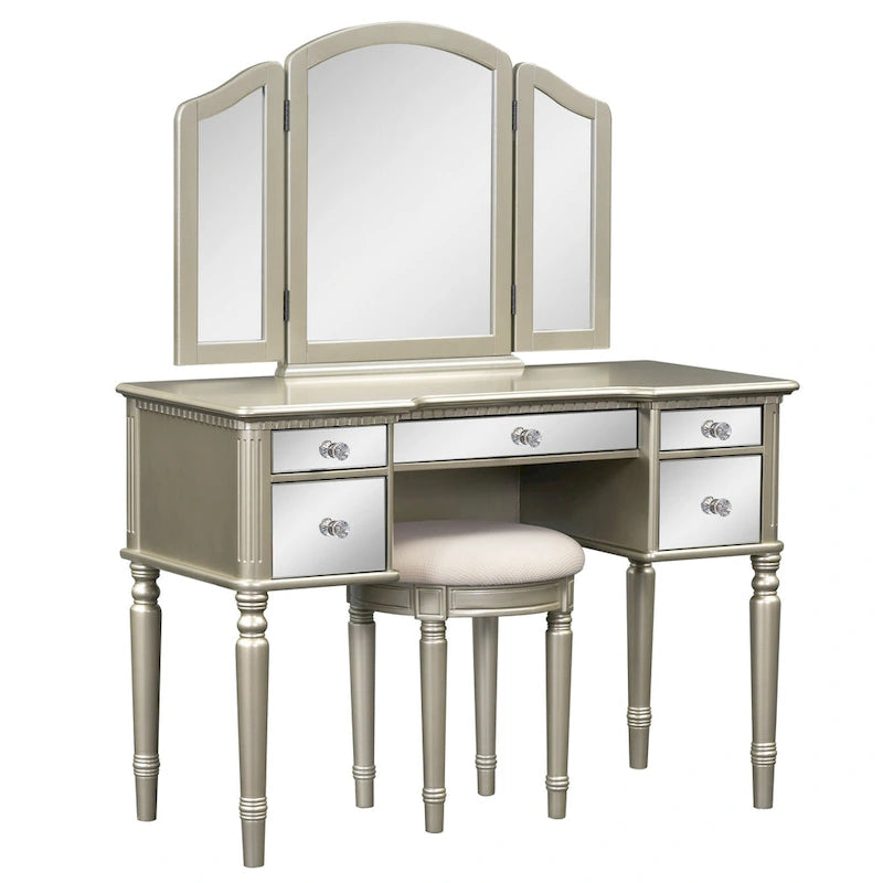 Laro Wood Vanity Set with Mirror by GDFStudio
