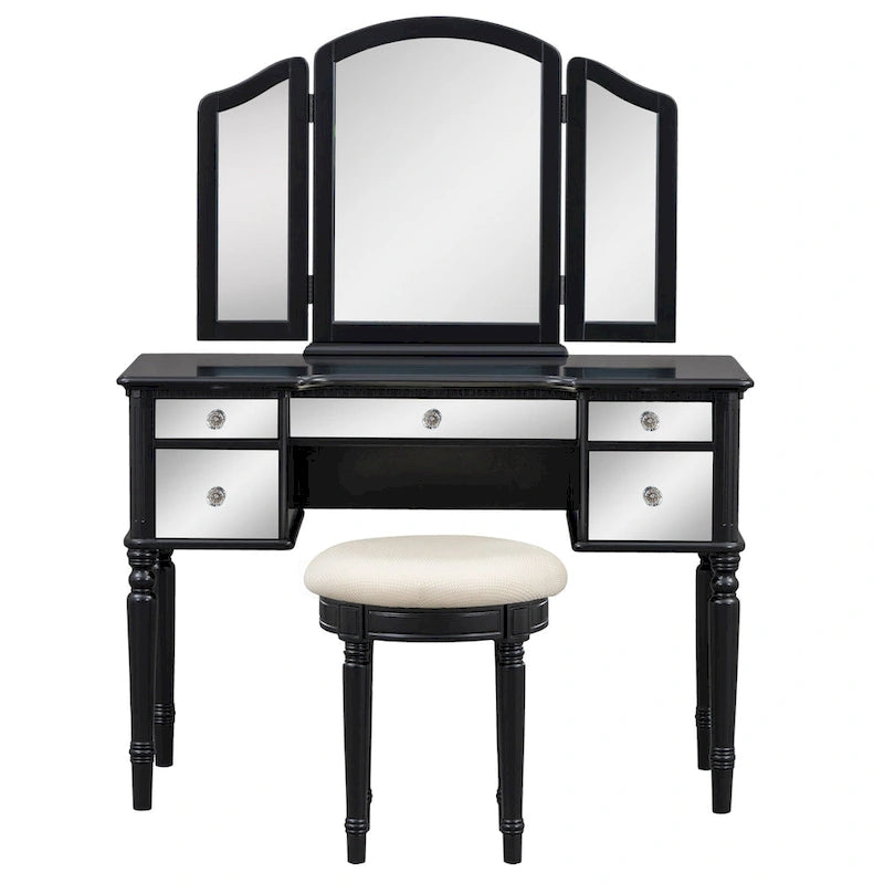 Laro Wood Vanity Set with Mirror by GDFStudio