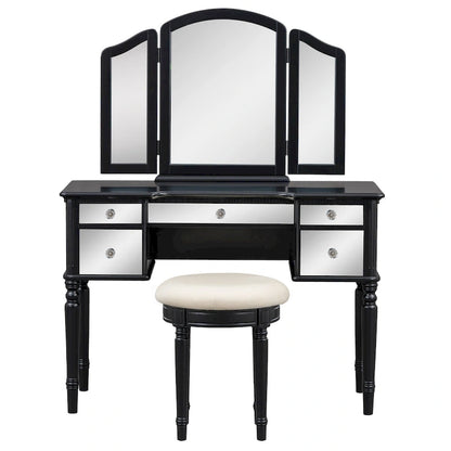 Laro Wood Vanity Set with Mirror by GDFStudio