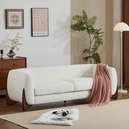 Alma Upholstered Boucle 3-Seat Sofa by Christopher Knight Home