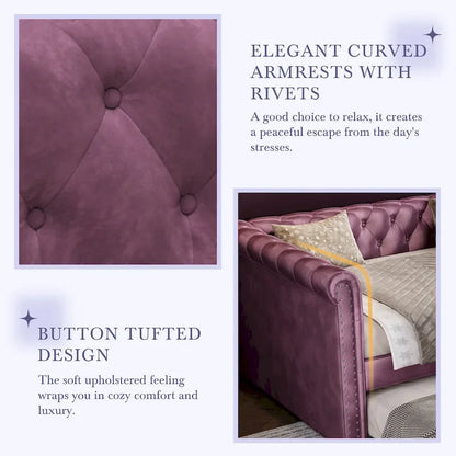 Christopher Knight Home - Augusta Velvet Upholstered Tufted Daybed with Trundle Design