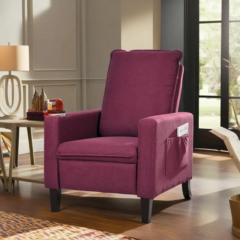 Adjustable Recliner Sofa with Built-in Cup Holder & Storage Compartment