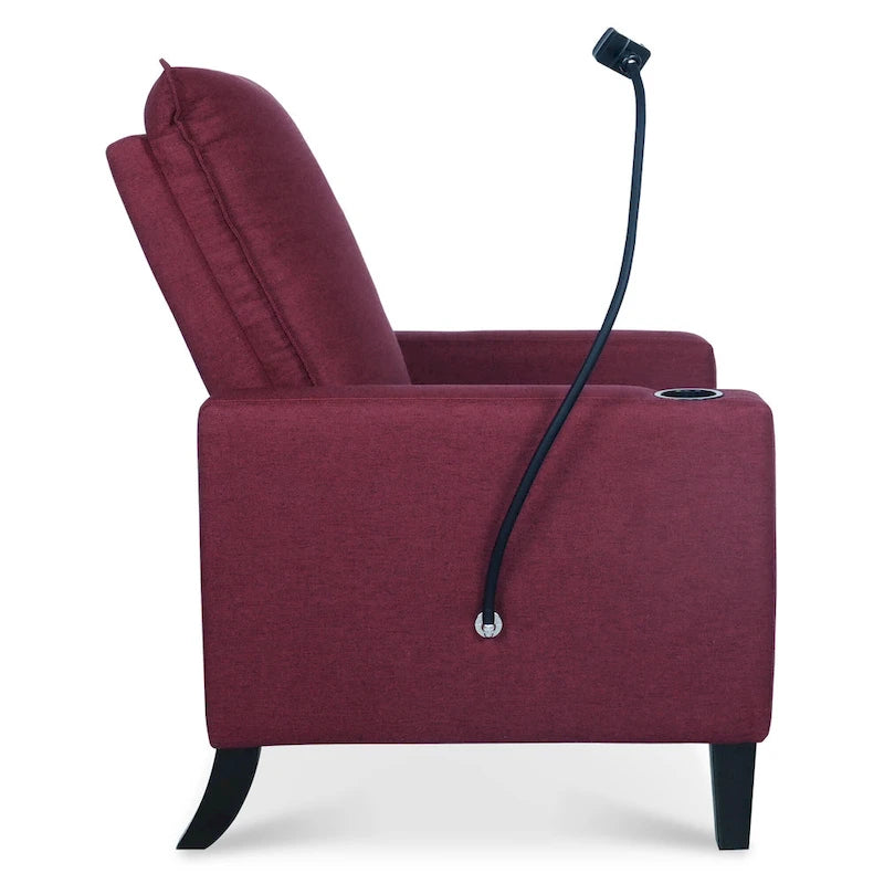 Adjustable Recliner Sofa with Built-in Cup Holder & Storage Compartment