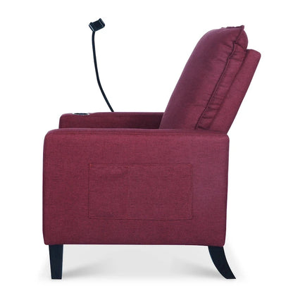 Adjustable Recliner Sofa with Built-in Cup Holder & Storage Compartment
