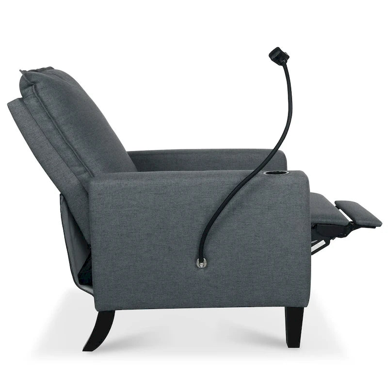 Adjustable Recliner Sofa with Built-in Cup Holder & Storage Compartment