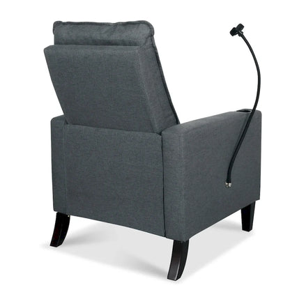 Adjustable Recliner Sofa with Built-in Cup Holder & Storage Compartment