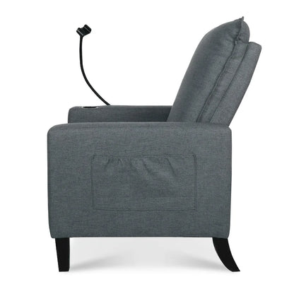 Adjustable Recliner Sofa with Built-in Cup Holder & Storage Compartment