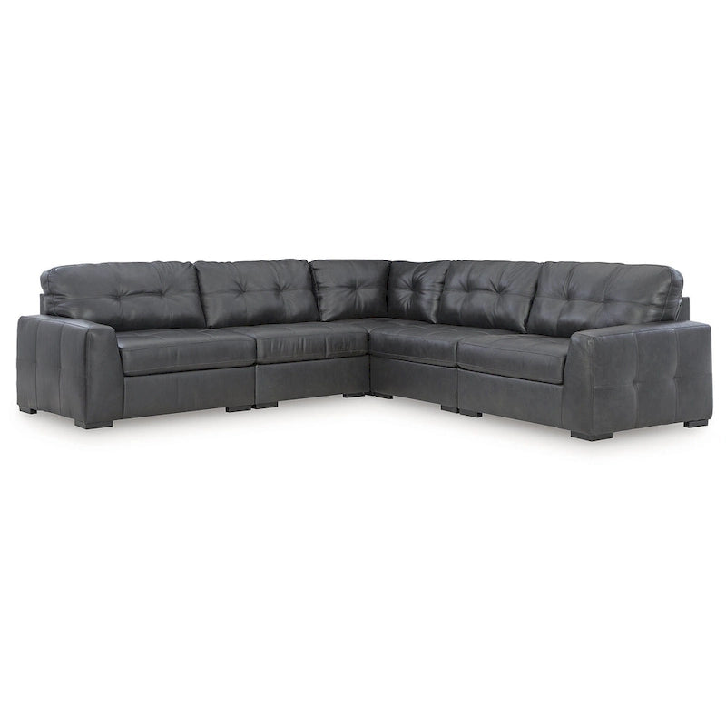 Signature Design by Ashley Brindley Pier Gray 5-Piece Sectional - 128W x 128D x 40H