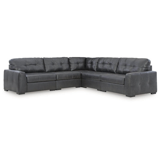 Signature Design by Ashley Brindley Pier Gray 5-Piece Sectional - 128W x 128D x 40H