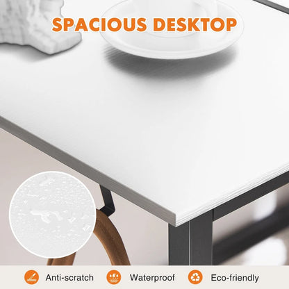 Modern Computer Office Desk with Storage Bag and Headphone Hook for Bedrooms and Study Corners or Small Home Offices