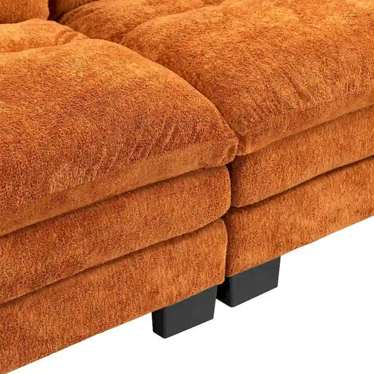 84  Upholstered 3-Seater Sofa with Dual-Layer Memory Foam Cushioning, and Complimentary Comfort Pillows