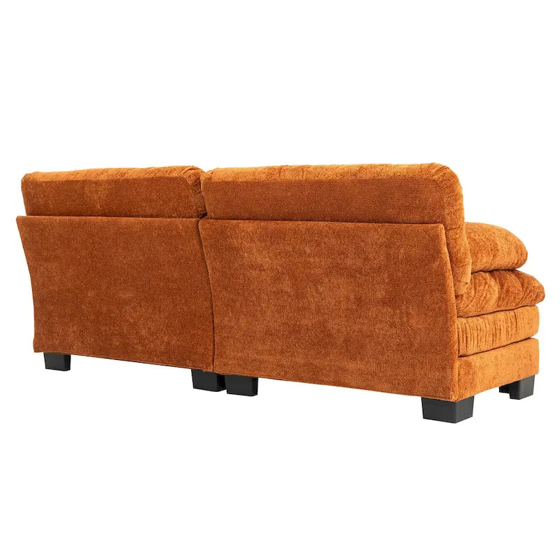 84  Upholstered 3-Seater Sofa with Dual-Layer Memory Foam Cushioning, and Complimentary Comfort Pillows
