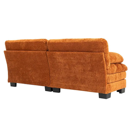 84  Upholstered 3-Seater Sofa with Dual-Layer Memory Foam Cushioning, and Complimentary Comfort Pillows