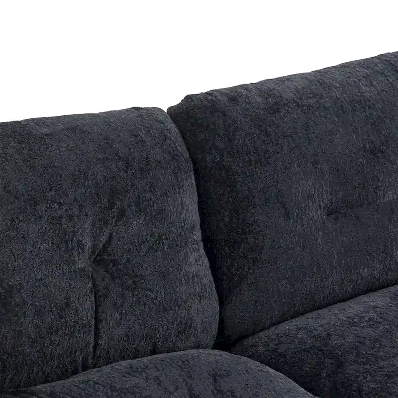 84  Upholstered 3-Seater Sofa with Dual-Layer Memory Foam Cushioning, and Complimentary Comfort Pillows