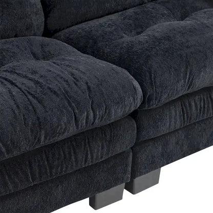 84  Upholstered 3-Seater Sofa with Dual-Layer Memory Foam Cushioning, and Complimentary Comfort Pillows
