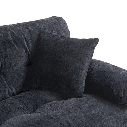 84  Upholstered 3-Seater Sofa with Dual-Layer Memory Foam Cushioning, and Complimentary Comfort Pillows