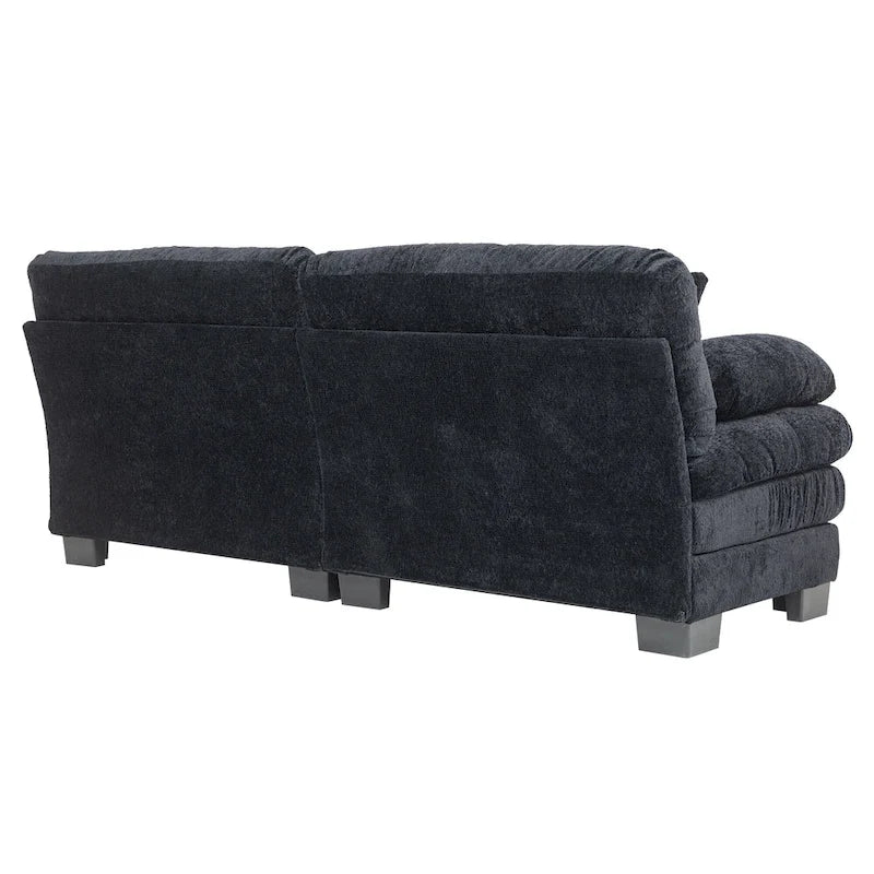 84  Upholstered 3-Seater Sofa with Dual-Layer Memory Foam Cushioning, and Complimentary Comfort Pillows