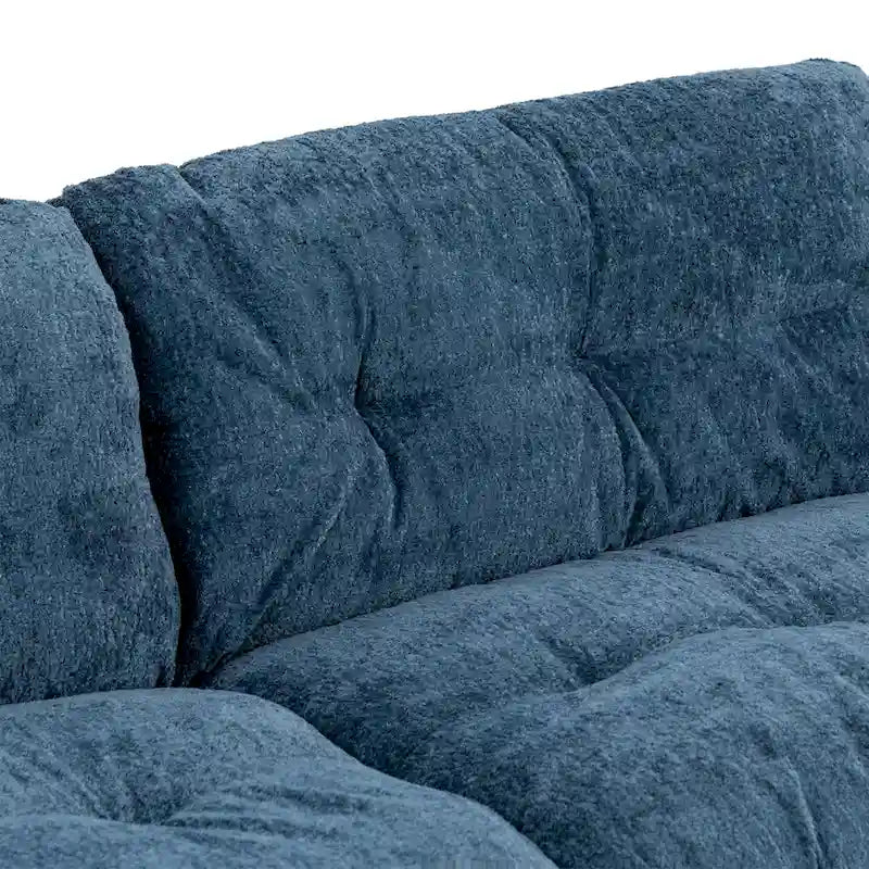 84  Upholstered 3-Seater Sofa with Dual-Layer Memory Foam Cushioning, and Complimentary Comfort Pillows