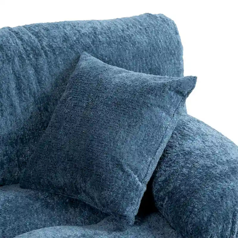 84  Upholstered 3-Seater Sofa with Dual-Layer Memory Foam Cushioning, and Complimentary Comfort Pillows