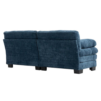 84  Upholstered 3-Seater Sofa with Dual-Layer Memory Foam Cushioning, and Complimentary Comfort Pillows