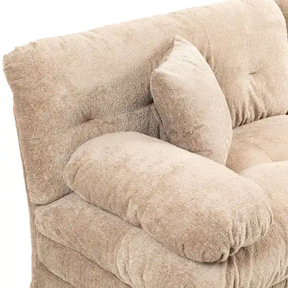84  Upholstered 3-Seater Sofa with Dual-Layer Memory Foam Cushioning, and Complimentary Comfort Pillows