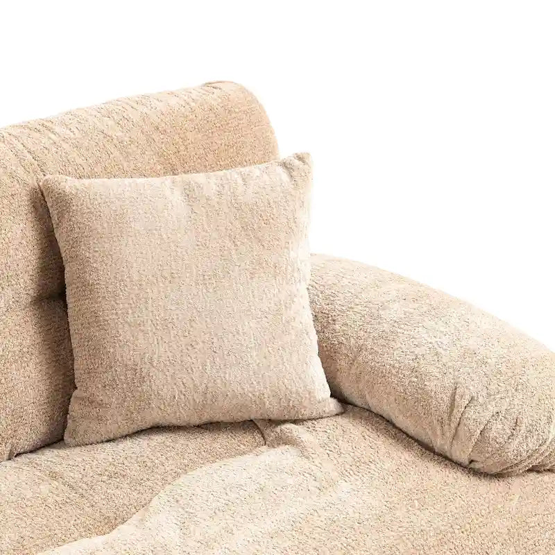 84  Upholstered 3-Seater Sofa with Dual-Layer Memory Foam Cushioning, and Complimentary Comfort Pillows