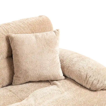 84  Upholstered 3-Seater Sofa with Dual-Layer Memory Foam Cushioning, and Complimentary Comfort Pillows