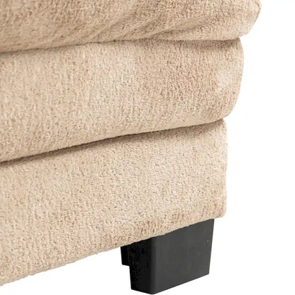 84  Upholstered 3-Seater Sofa with Dual-Layer Memory Foam Cushioning, and Complimentary Comfort Pillows