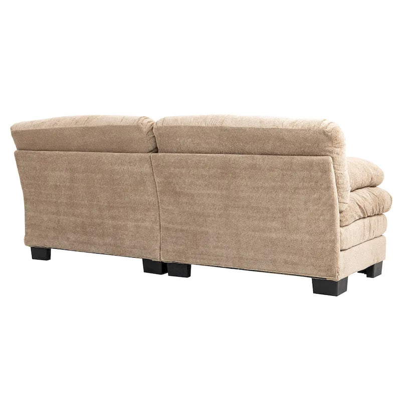 84  Upholstered 3-Seater Sofa with Dual-Layer Memory Foam Cushioning, and Complimentary Comfort Pillows
