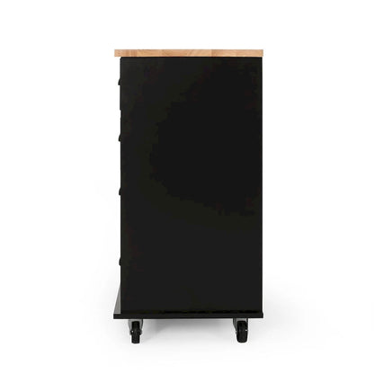 Kitchen Island On Wheels With Door, 2 Drawer, 3 Shelf, 31.5 Width Rolling Kitchen Table With Storage Cabinet