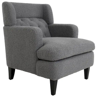 Roomfitters Upholstered Accent Chair Tufted Armchair for Living Room and Bedroom