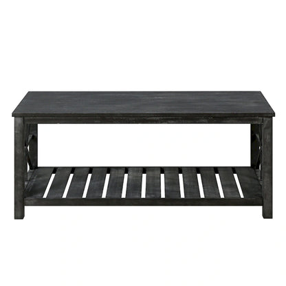 47  Modern Farmhouse Coffee Table with Storage Shelf
