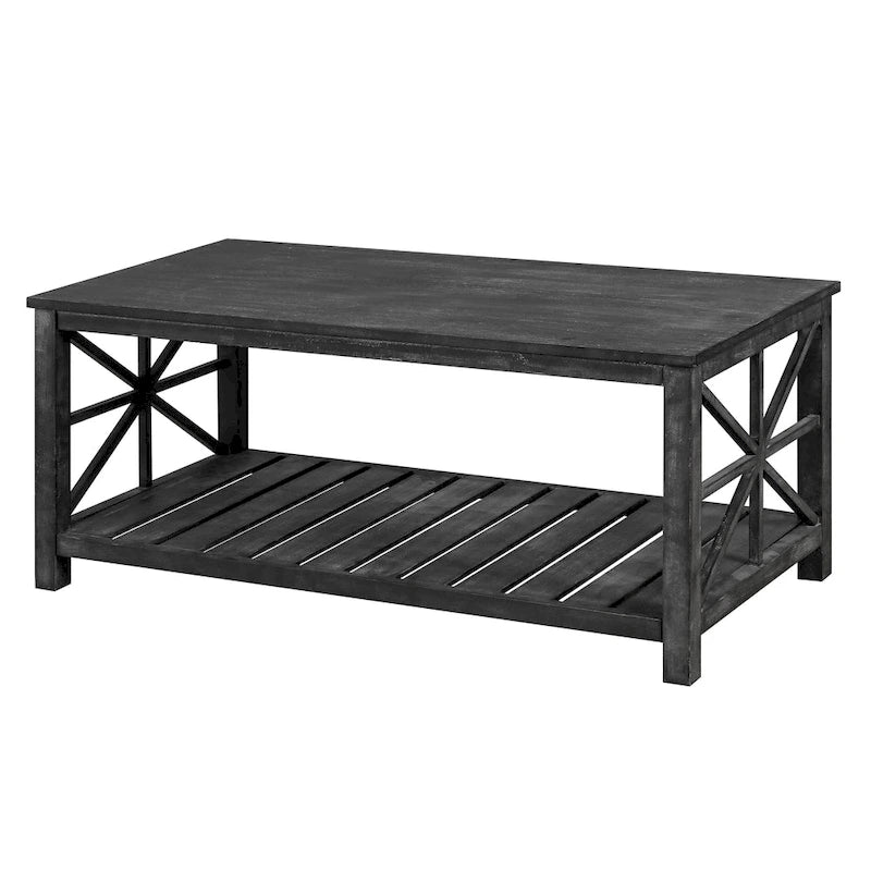 47  Modern Farmhouse Coffee Table with Storage Shelf