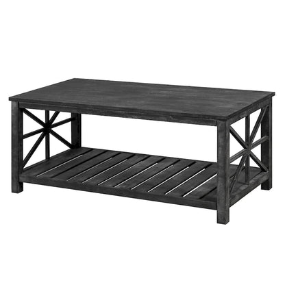 47  Modern Farmhouse Coffee Table with Storage Shelf