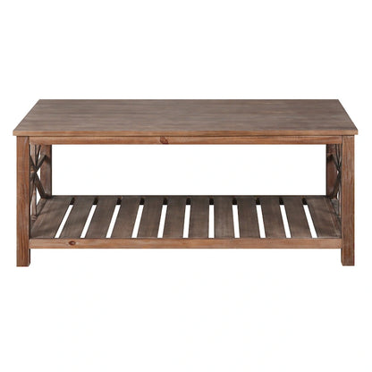 47  Modern Farmhouse Coffee Table with Storage Shelf