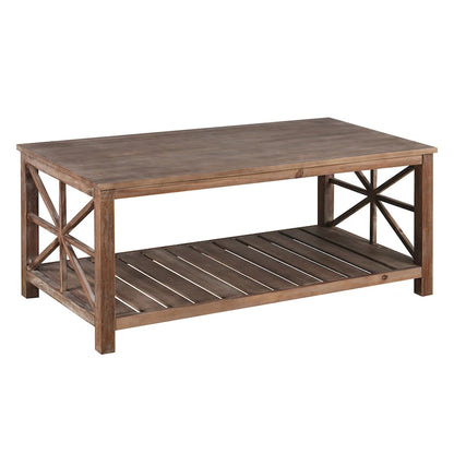47  Modern Farmhouse Coffee Table with Storage Shelf