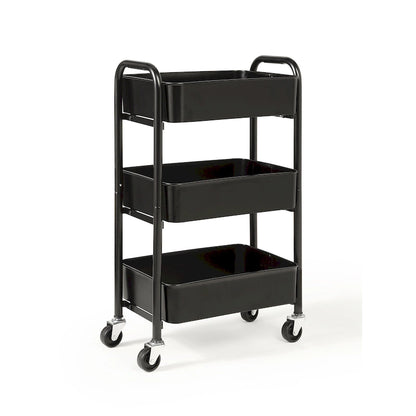 3-Tier Delicate Compact Rolling Metal Storage Organizer