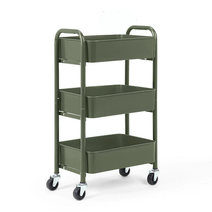 3-Tier Delicate Compact Rolling Metal Storage Organizer