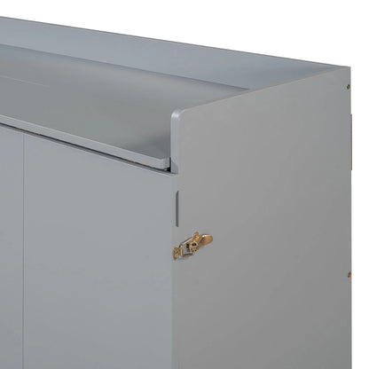 Queen Murphy Bed with Cabinet Design, Multi-Functional, 400lb Capacity