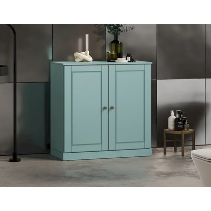 Palace Imports 100% Solid Wood 32  Bathroom Cabinet with Solid Doors, 2-Drawers and Adjustable Shelves