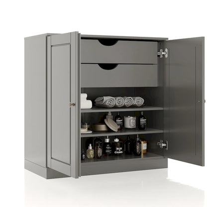 Palace Imports 100% Solid Wood 32  Bathroom Cabinet with Solid Doors, 2-Drawers and Adjustable Shelves