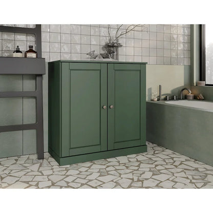 Palace Imports 100% Solid Wood 32  Bathroom Cabinet with Solid Doors, 2-Drawers and Adjustable Shelves