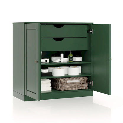 Palace Imports 100% Solid Wood 32  Bathroom Cabinet with Solid Doors, 2-Drawers and Adjustable Shelves