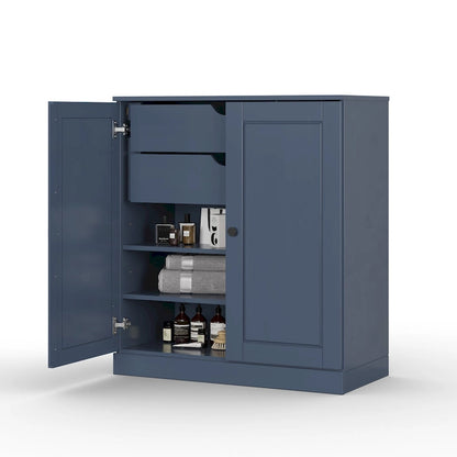 Palace Imports 100% Solid Wood 32  Bathroom Cabinet with Solid Doors, 2-Drawers and Adjustable Shelves