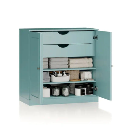 Palace Imports 100% Solid Wood 32  Bathroom Cabinet with Solid Doors, 2-Drawers and Adjustable Shelves