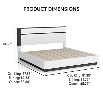 Furniture of America Conjira Modern 4-Piece White Wood Platform Bedroom Set