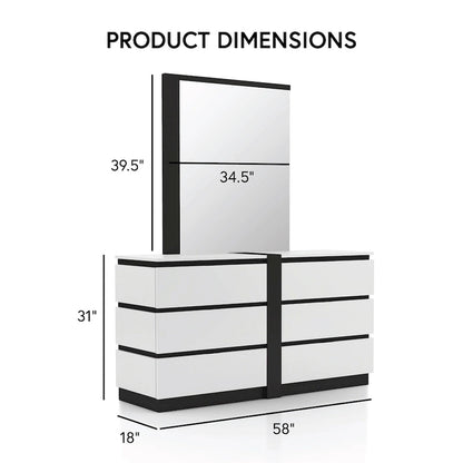 Furniture of America Conjira Modern 4-Piece White Wood Platform Bedroom Set